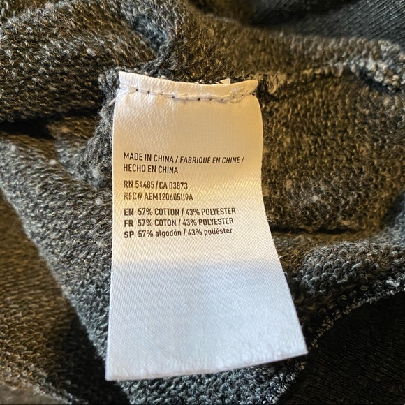 AMERICAN EAGLE CHARCOAL TIE FRONT PULLOVER - Picture 12 of 16